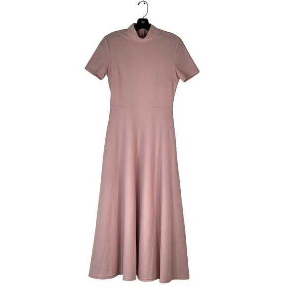 SHEIN Women's Pink Mauve Short Sleeve Sweetheart Maxi Dress Size Small - Picture 1 of 8